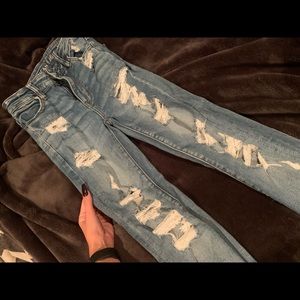 Size 0 Ripped American Eagle Jeans